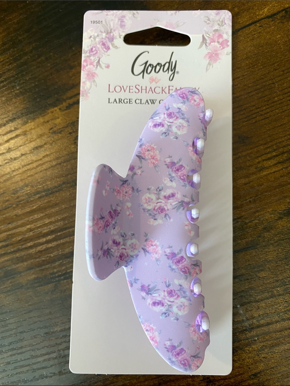 💜LoveShackFancy x Target - Purple & Pink  Floral Goody Hair Claw Clip 💜